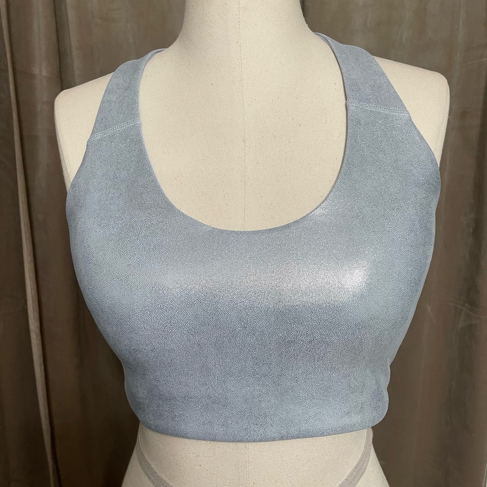 Old Navy Metallic Blue Sports Bra